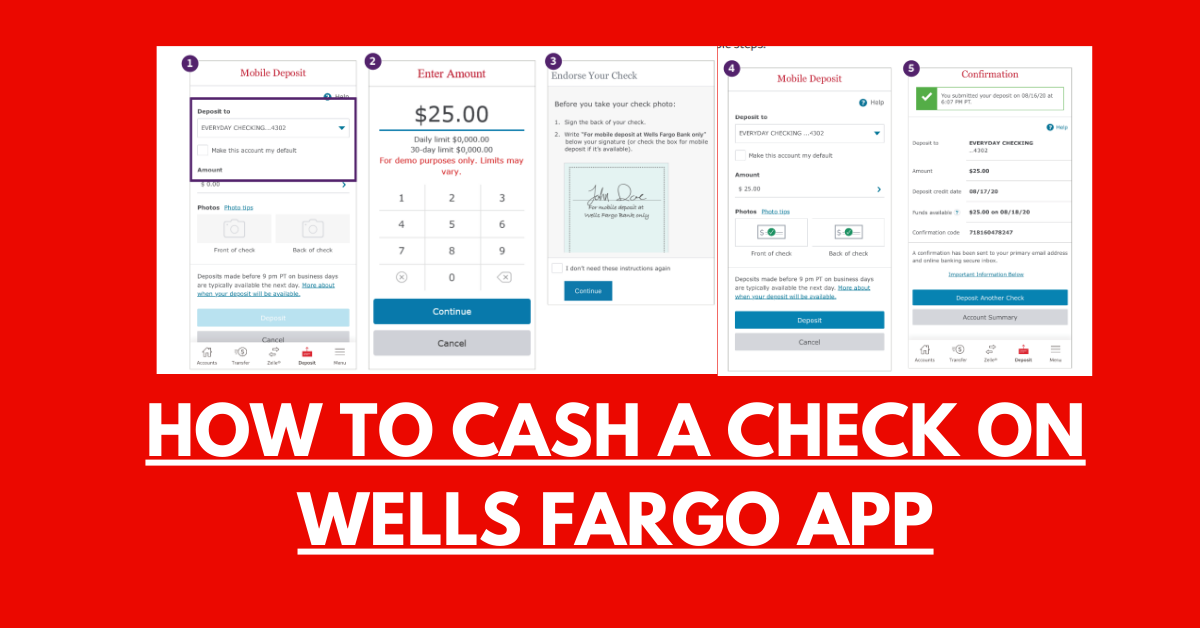 HOW TO CASH A CHECK ON WELLS FARGO APP